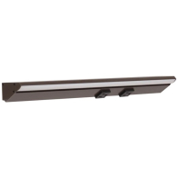 Task Lighting 12.5" 6W Lighted Power Strip - 2 Receptacles - 5000K - 600 Lumens - 12V - Bronze