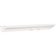 Task Lighting 12.5" 6W Lighted Power Strip - 2 Receptacles - 5000K - 600 Lumens - 12V - White