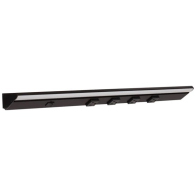 Task Lighting 24.5" Lighted Power Strip w/ Switch - 4 Black Single Receptacles - 4000K - 800 Lumens - 120V - Black