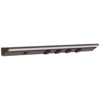 Task Lighting 24.5" Lighted Power Strip w/ Switch - 4 Black Single Receptacles - 4000K - 800 Lumens - 120V - Bronze