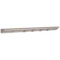 Task Lighting 30.5" Lighted Power Strip w/ Switch - 4 Gray Single Receptacles - 3000K - 1,000 Lumens - 120V - Satin Nickel