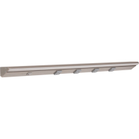 Task Lighting 30.5" Lighted Power Strip w/ Switch - 4 Gray Single Receptacles - 5000K - 1,000 Lumens - 120V - Satin Nickel
