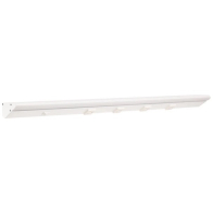Task Lighting 30.5" Lighted Power Strip w/ Switch - 4 White Single Receptacles - 3000K - 1,000 Lumens - 120V - White