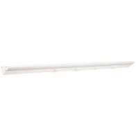 Task Lighting 24.5" 12W Lighted Power Strip - 4 Receptacles - 3000K - 1,200 Lumens - 12V - White
