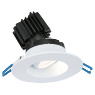 Lotus 3" Round Regressed Gimbal LED Downlight - High Output - 11W - CCT Selectable - 1,050 Lumens - 120V - White