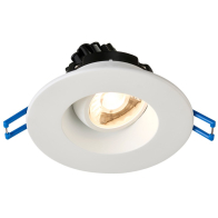 Lotus 3" Round Regressed Gimbal LED Downlight - 7.5W - 15° Beam Angle - 4000K - 620 Lumens - 120V - White