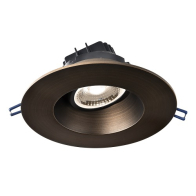 Lotus 6" Round Regressed Gimbal LED Downlight - 15W - Dim to Warm / 3K-18K - 1,250 Lumens - 120V - Oil Rubbed Bronze