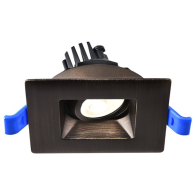 Lotus 2" Square Regressed Gimbal LED Downlight - High Output - 5.5W - 3500K - 500 Lumens - 120V - Oil Rubbed Bronze