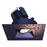 Lotus 3" Square Regressed Gimbal LED Downlight - High Output - 11W - Trimless - Dim To Warm / 3K-18K - 120V - Black