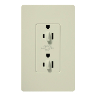 Lutron Claro 15A Tamper Resistant Receptacle - Dual Dimming - Biscuit
