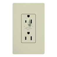 Lutron Claro 15A Tamper Resistant Receptacle - Half Dimming - Biscuit