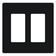 Lutron Claro Screwless Designer Wallplate - 2 Gang - Midnight