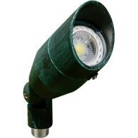 Dabmar 7W LED Spot Light w/ Hood - MR16 Lamp - 2700K - 12V - Patina Green