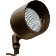 Dabmar 9W LED Flood Light w/ Hood - PAR36 Lamp - 3000K - 12V - Bronze