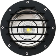 Dabmar 3W LED In-Ground Well Light w/ Grill - MR16 Lamp - 2700K - 12V - Black