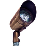 Dabmar 3W LED Spot Light w/ Hood - MR16 Lamp - 2700K - 12V - Antique Brass