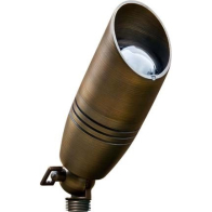 Dabmar 7W LED Small Directional Spot Light w/ Hood - MR16 Lamp - 2700K - 12V - Weathered Brass