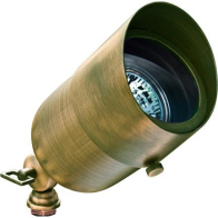 Dabmar 7W LED Directional Spot Light w/ Hood - MR16 Lamp - 2700K - 12V - Antique Brass