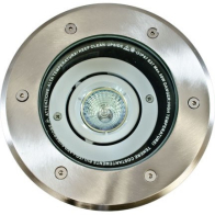 Dabmar 4W LED In-Ground Well Light - PAR36 Lamp - 3000K - 12V - Stainless Steel
