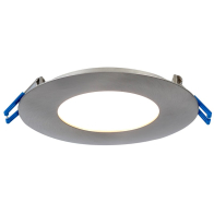 Lotus 12W 6" Super Thin Round LED Downlight - 3000K - 700 Lumens - Brushed Nickel 