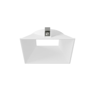 DMF Lighting M-Series 4" Square on Square Flangeless Trim - White