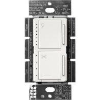 Lutron Maestro Dual LED+ Dimmer and Fan Control - Single Pole - White