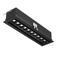 DALS Pinpoint 10-Light Microspot LED Recessed Gimbal Downlight - 24W - CCT Selectable - 120V - Black