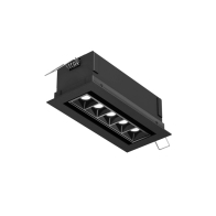 DALS Pinpoint 5-Light Microspot LED Recessed Gimbal Downlight - 14W - CCT Selectable - 120V - Black