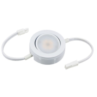 American Lighting 4W MVP LED Puck Light w/ Lead and Tail Wires - 2700K - 230 Lumens - 120V - White