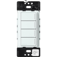 Lutron RadioRA 3 Sunnata Keypad - 4 Button - Glacier White