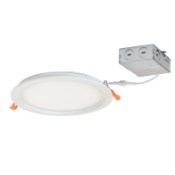 Nora Lighting 8"20W Round FLIN Thin Regressed LED Downlight - 5000K - 1,900 Lumens - 120V