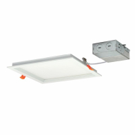 Nora Lighting 8" 20W Square FLIN Thin Regressed LED Downlight - 3500K - 1,400 Lumens - 120V