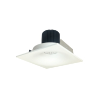 Nora Lighting 4" Iolite LED Downlight - Square Bullnose - 1000 Lumens - 5000K - Matte Powder White