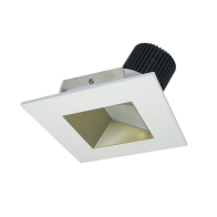 Nora Lighting 4" Iolite LED Downlight - Square Wall Wash - 1000 Lumens - 4000K - Champagne Haze / Matte Powder White