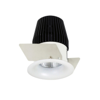 Nora Lighting 1" Iolite LED Downlight - Round Bullnose - 5000K - Matte Powder White
