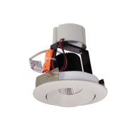 Nora Lighting 4" Iolite LED Retrofit Downlight - Round Adjustable Cone - 1000 Lumens - 3000K - White