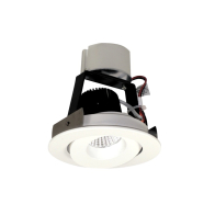 Nora Lighting 4" Iolite LED Retrofit Downlight - Round Gimbal - 1000 Lumens - 4000K - Matte Powder White
