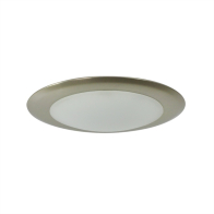 Nora Lighting 6" AC Opal LED Surface Mount - 16.5W - 3000K - 1150lm - Natural Metal - 120V