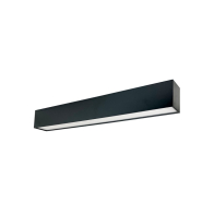Nora Lighting 24" 30W L-Line LED Indirect / Direct Linear - 3,710 Lumens - CCT Selectable - Black - 120-347V