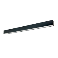 Nora Lighting 48" 50W L-Line LED Indirect / Direct Linear - 6,152 Lumens - CCT Selectable - Black - 120-347V