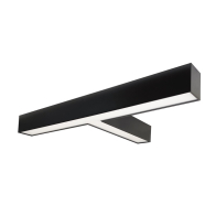 Nora Lighting 40 Watt L-Line LED Indirect / Direct Linear - T-Connector - 5,027 Lumens - CCT Selectable - Black