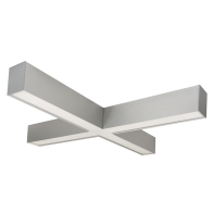Nora Lighting 50 Watt L-Line LED Indirect / Direct Linear - X-Connector - 6,028 Lumens - CCT Selectable - Aluminum