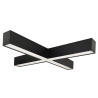Nora Lighting 50 Watt L-Line LED Indirect / Direct Linear - X-Connector - 6,028 Lumens - CCT Selectable - Black