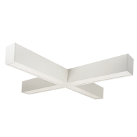 Nora Lighting 50 Watt L-Line LED Indirect / Direct Linear - X-Connector - 6,028 Lumens - CCT Selectable - White