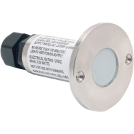 NSL LED Minidisc Light - Blue LED - Stainless Steel Finish - 12V