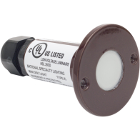 NSL LED Minidisc Light - Red LED - Bronze Finish - 12V