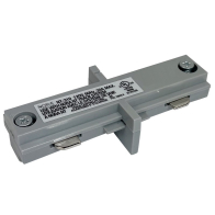 Nora Lighting Two-Circuit Track System Straight Connector - Silver