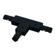 Nora Lighting One-Circuit Track System T-Connector - Left Polarity - Black