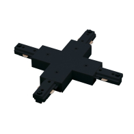 Nora Lighting One-Circuit Track System X-Connector - Black