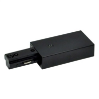 Nora Lighting One-Circuit Track System Live End Feed - Black